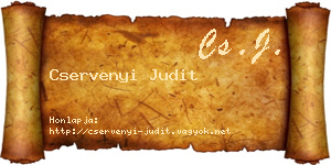Cservenyi Judit névjegykártya